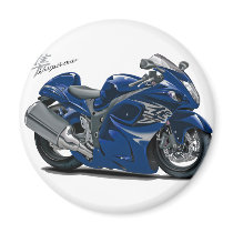 Hayabusa Dark Blue Bike Fridge Magnet
