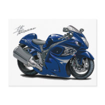 Hayabusa Dark Blue Bike Post Cards