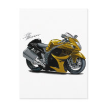 Hayabusa Gold Bike Postcard