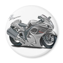 Hayabusa Grey Bike Refrigerator Magnets