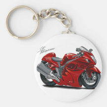 Hayabusa Red Bike Key Chain