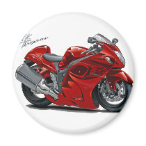 Hayabusa Red Bike Magnets