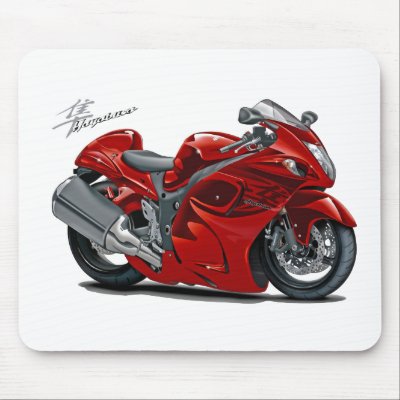 Hayabusa Red Bike mouse pads