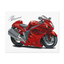 Hayabusa Red Bike Post Cards