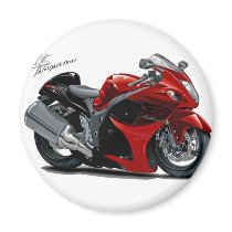Hayabusa Red-Black Bike Refrigerator Magnet