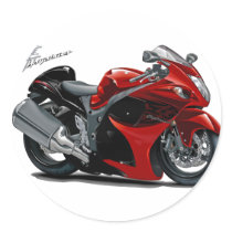 Hayabusa Red-Black Bike Sticker