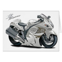 Hayabusa White Bike Card