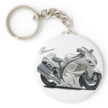 Hayabusa White Bike Key Chain