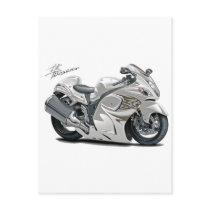 Hayabusa White Bike Postcards