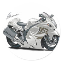 Hayabusa White Bike Stickers