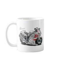 Hayabusa White-Red Bike Mug