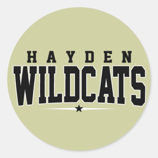 Hayden High School; Wildcats Classic Round Sticker Zazzle