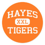 Hayes - Tigers - Junior - Youngstown Ohio Round Stickers