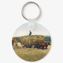 Haying in New England - Vintage 1900 keychains by scenesfromthepast Haying in New England - Vintage 1900 keychains