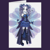 "Haylee" Purple Tattoo Butterfly Fairy Art Card