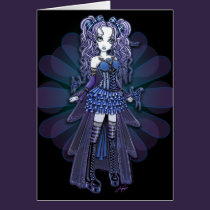 "Haylee" Purple Tattoo Butterfly Fairy Art Card cards