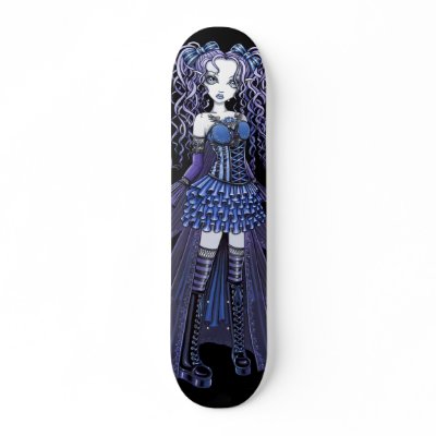 &quot;Haylee&quot; Purple Tattoo Butterfly Fairy Skateboard by mykajelina