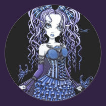 "Haylee" Purple Tattoo Butterfly Fairy Stickers stickers