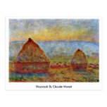 Haystack By Claude Monet Post Cards