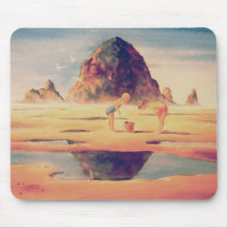 HAYSTACK ROCK by SHARON SHARPE mousepads by sharonsharpe HAYSTACK ROCK by SHARON SHARPE mousepads