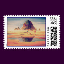 HAYSTACK ROCK by SHARON SHARPE postage