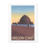 Haystack Rock Vintage Travel Poster Post Card