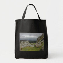 Haytor. Rocks in Devon England. Bag