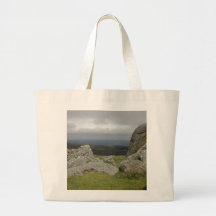 Haytor. Rocks in Devon England. Bags
