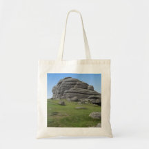 Haytor. Rocks in Devon England. Bags