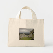 Haytor. Rocks in Devon England. On White. Canvas Bags