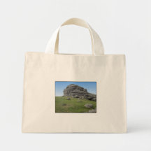 Haytor. Rocks in Devon England. On White. Tote Bags