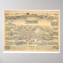 Hayward, CA. Panoramic Map (0696A) Poster