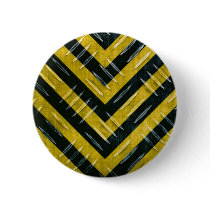 Hazard Stripe Diamond Plate Textured Pinback Buttons