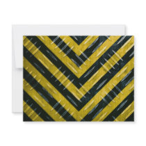 Hazard Stripe Diamond Plate Textured Custom Announcements