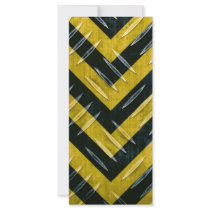 Hazard Stripe Diamond Plate Textured Full Color Rack Card