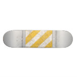 Hazard Stripes Warning Pattern Skateboard Deck
