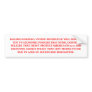 HAZARD WARNING: VOTING REPUBLICAN BUMPER STICKER
