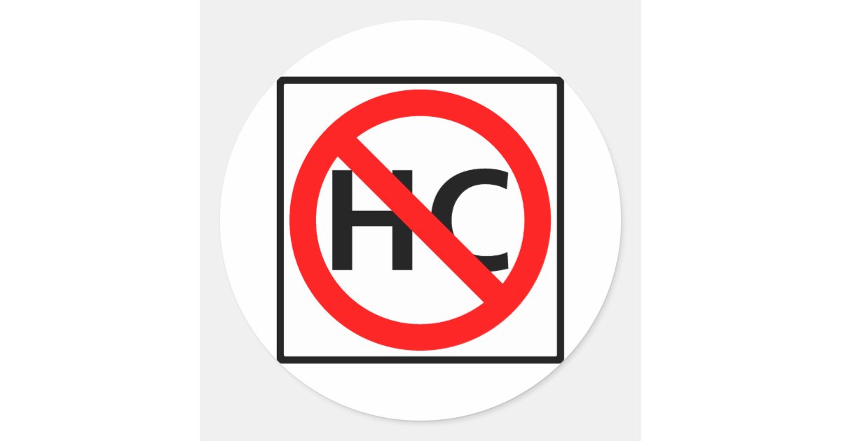 Hazardous Cargo Prohibited Highway Sign Classic Round Sticker Zazzle