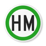 Hazardous Material Highway Sign Fridge Magnet