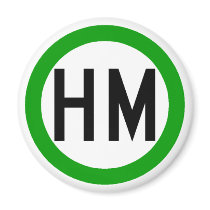 Hazardous Material Highway Sign Fridge Magnet