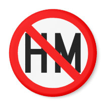 Hazardous Prohibited Highway Sign Fridge Magnet