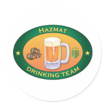 Hazmat Drinking Team stickers by busybrain Hazmat Drinking Team stickers