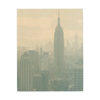 Hazy Blue New York City Skyline