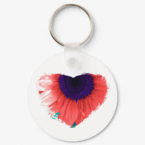 Hazy heart keychains