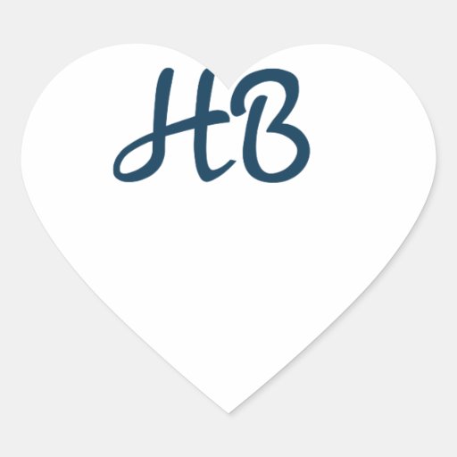 HB Apperal Heart Sticker | Zazzle