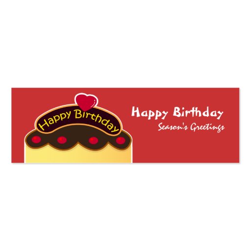 HBD Bookmark Business Card Templates (front side)