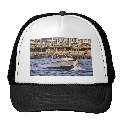 HDR Boat Boats Boardwalk Fishing Trucker Hat