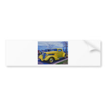 HDR Classic Hot Rod Yellow Bumper Stickers