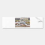 HDR Copter Red Gray Stripes Bumper Sticker