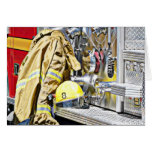 HDR Fireman Gear and Fire Truck Card